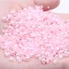 8mm Flat-Bottom Half-Round Imitation Pearls Beads, 100-Pack - DIY Rhinestone Mobile Case Accessories