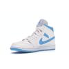 Женские кроссовки Air Jordan 1 Mid UNC White Carolina-Blue BQ6472-114
