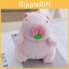 Adorable Pink Capybara Keychain Plush Creative Bubble-blowing Water Pig Soft Toy