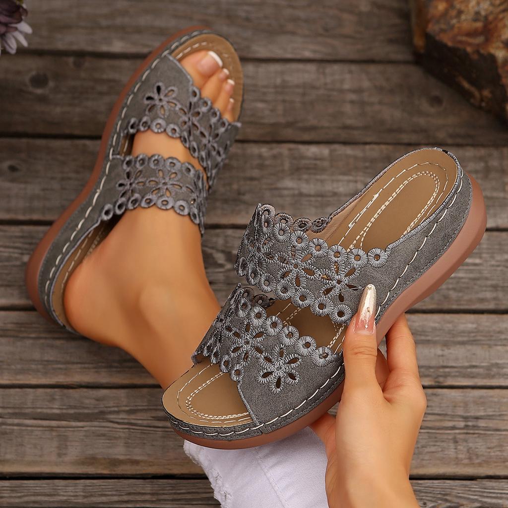 Женские тапочки Летние туфли-лодочки Повседневная обувь Открытые носки Танкетка Удобные тапочки Дышащие пляжные сандалии Шлепанцы Женские