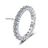 5mm D Color Moissanite Row Ring 925 Silver Diamond Wedding Band Rings For Women Certified Fine Jewelry Gift Houtros