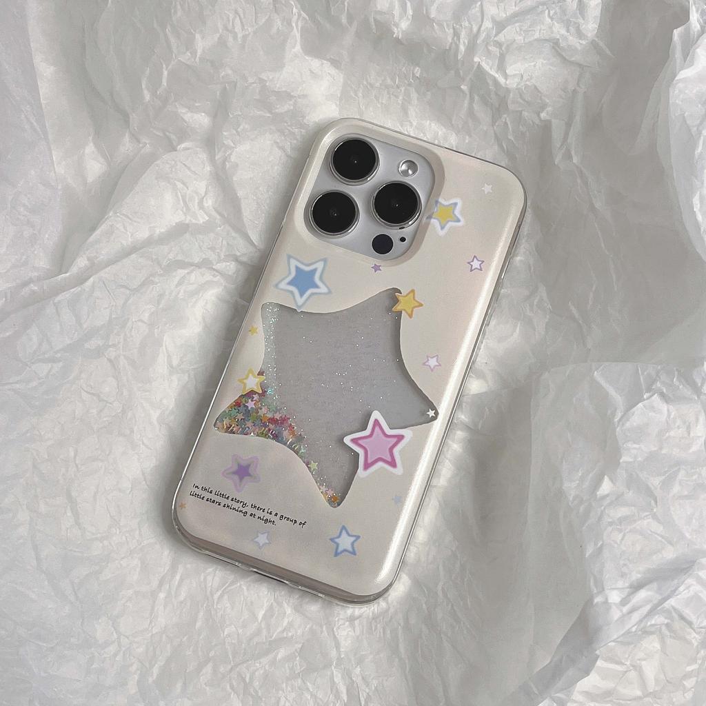 Блестящий блестящий чехол со звездами зыбучих песков и милым рисунком 2023 года для Iphone 13 12 Promax 11 14 Pro Max Back Conque