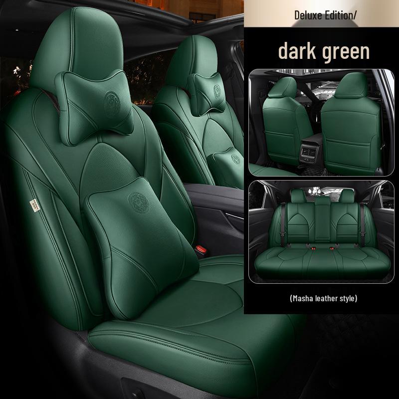 Universal Genuine Leather Car Seat Cover, Four-Season, Full Coverage, Fits All Models