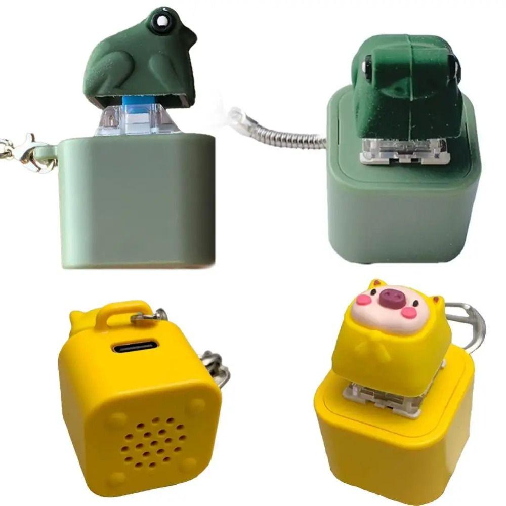 Luminous Keyboard Fidget Keychain Electronic Mechanical Keyboard Key Chain  Fun Gifts