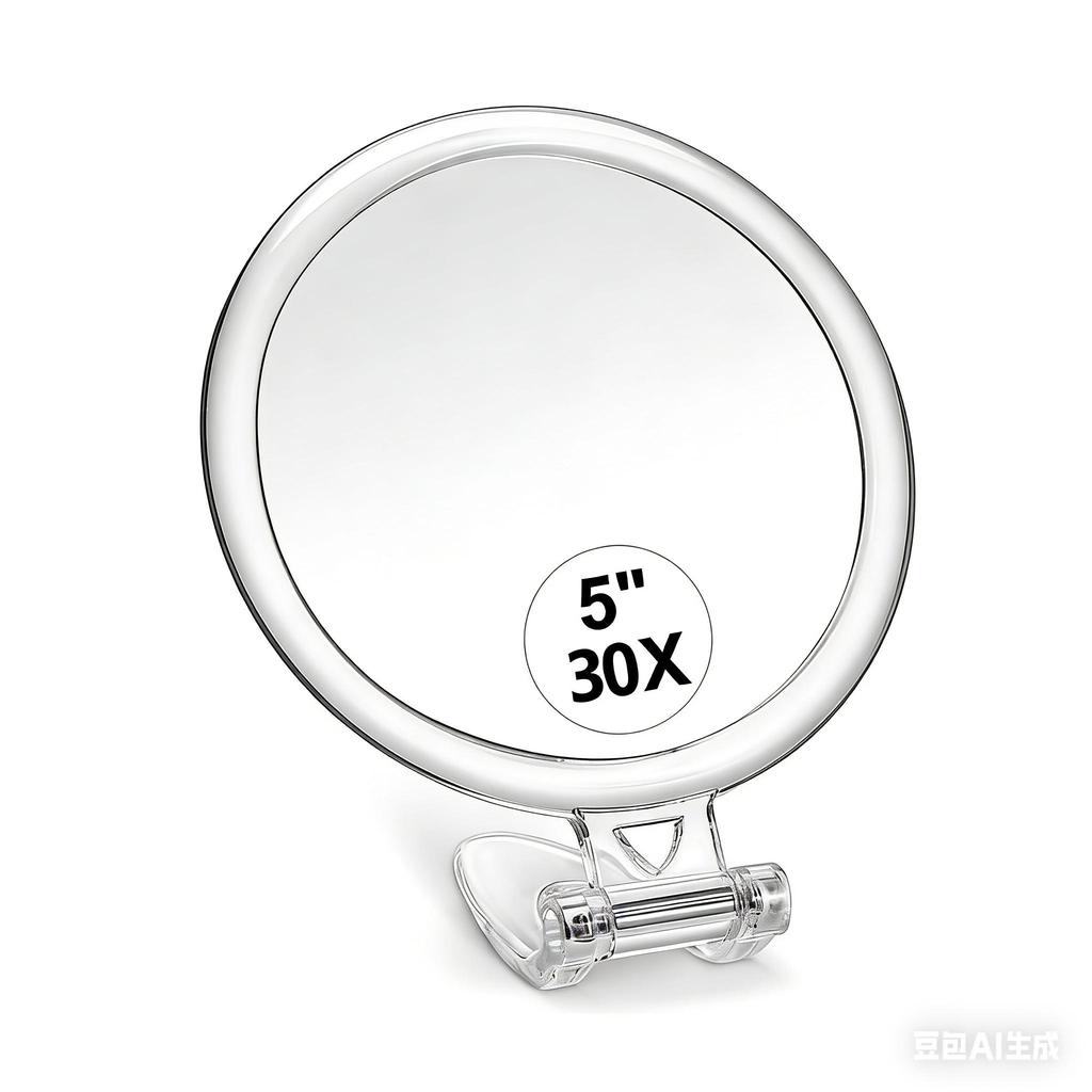 Ручное увеличительное зеркало для макияжа в 30 раз, в 20 раз, в 10 раз, складное двустороннее дорожное зеркало улучшенного качества