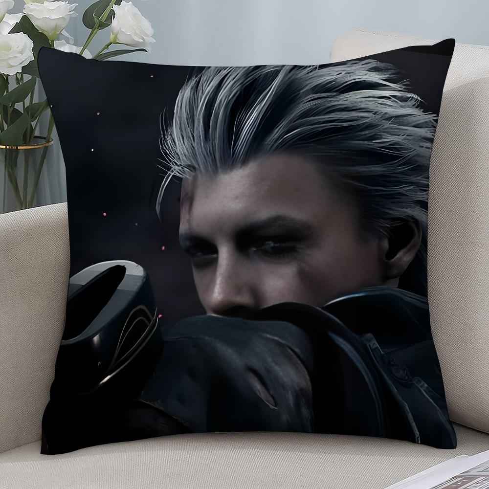 Наволочка для подушки Vergil D-Devil May C-Cry 3D-печать Полиэфирное волокно 45*45 см Декоративная наволочка для дивана Подарок на фестиваль