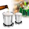 Stainless Steel Collapsible Cup Outdoor Travel Camping Portable Folding Cup with Keychain for Picnic