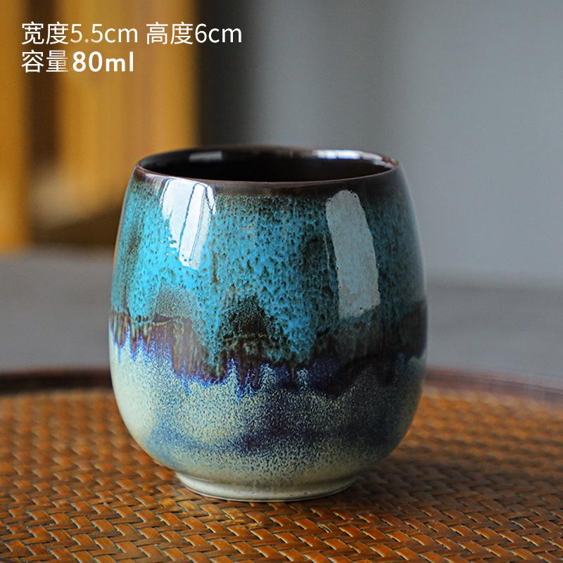 80ml Ceramic Cup Kiln Italian Espresso Coffee Cup Small Espresso Coffee Cup Living Room Coffee Table Tea Set Drinking Utensils