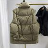Down Cotton Vest Women's Autumn and Winter Waistcoat Loose High-end Western Style Vest Jacket