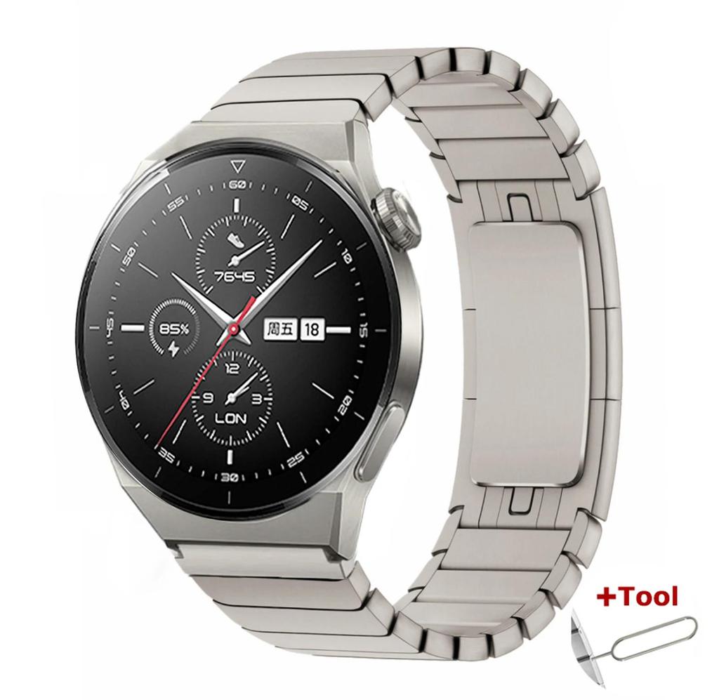 Браслет из нержавеющей стали для Huawei Watch GT 4 46 мм, 2e 3 pro 42 мм, ремешок для Samsung Galaxy 3 45 мм, ремешок для Amazfit GTR 47 мм 22 мм.