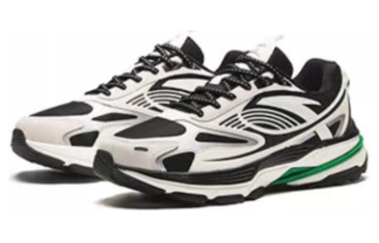 Men's Sneakers Anta Walker Abrasion Resistant Breathable Low top Casual Shoes Men's Black White