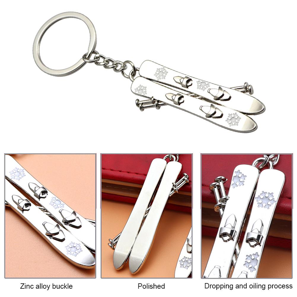 2Pcs 2022 Winter Sports Games Ski Keychain Ski Sports Key Ring Skier Keychain Sports Charm Skiing Gift for Skier Ski