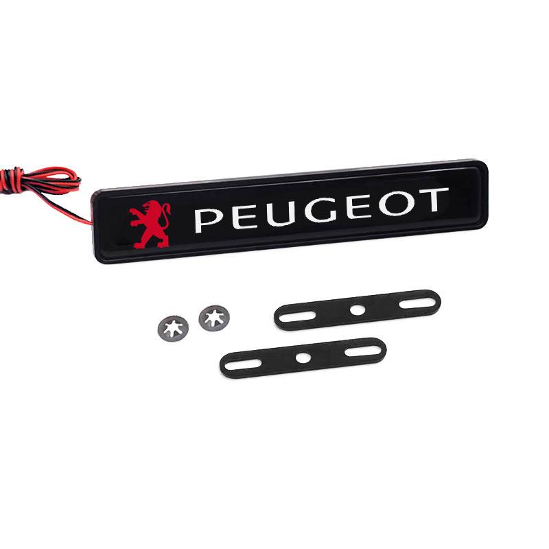 2026 Hot Car Sticker Car Decorative Light LED Front Hood Grille Emblem Badge Decor For Peugeot 407 3008 307 308 206 508 208 207