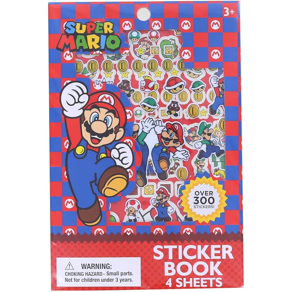 Наклейки Super Mario 300 наклеек Наклейки-награды Книга наклеек Наклейки Puku Puku [Параллельный имп...