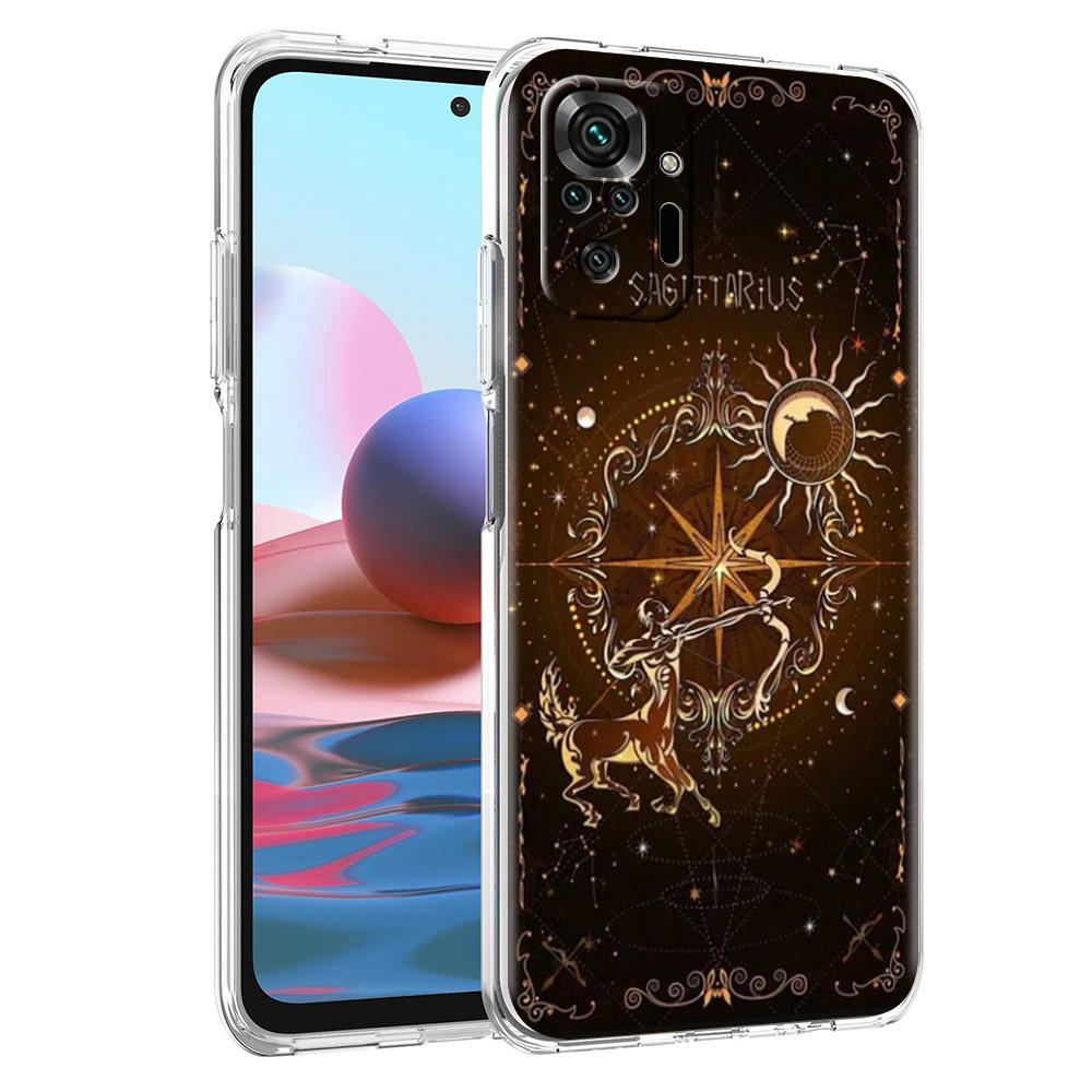 Прозрачный чехол для телефона для Redmi 14C 13C 10C 10 9 Note 13 12 11 K50 K40 Plus Pro 4G 5G Мягкий ТПУ чехол Узор Созвездия Сумки