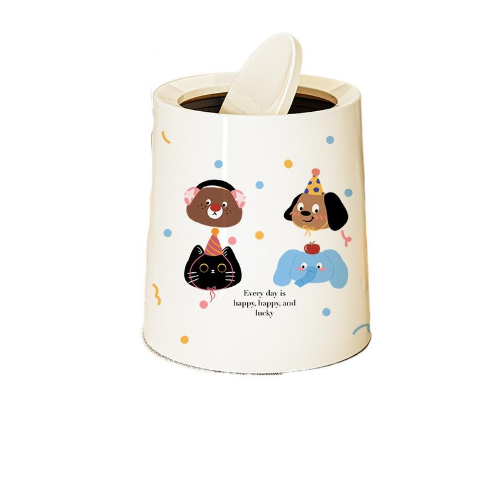 Creative Garbage Bin Cute Paper Basket with Lid Rubbish Bin Toilet