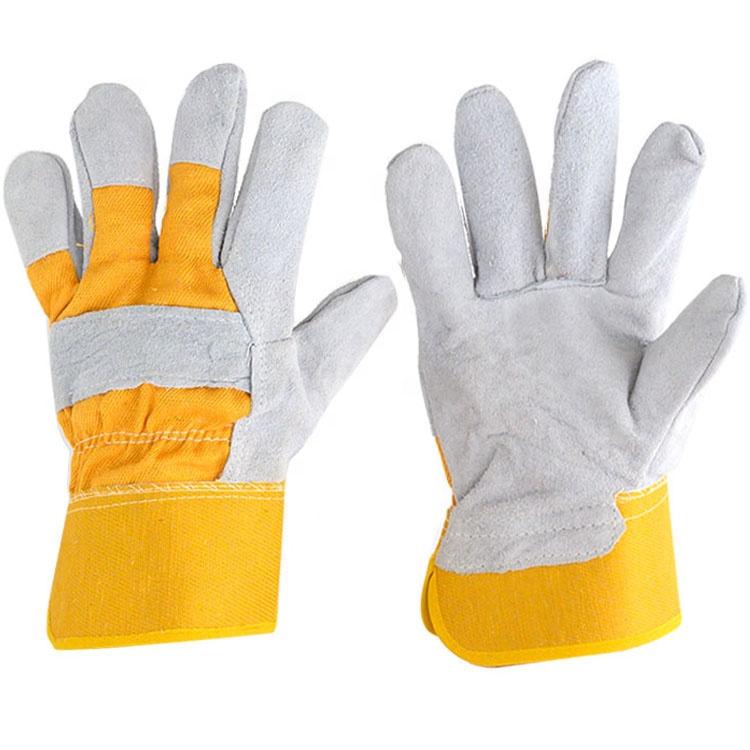 High Quality 10.5 Inch Men's AB Grade Anti-Cut PPE Buffalo Cowhide Split Construction Rigger Work Safety Gloves