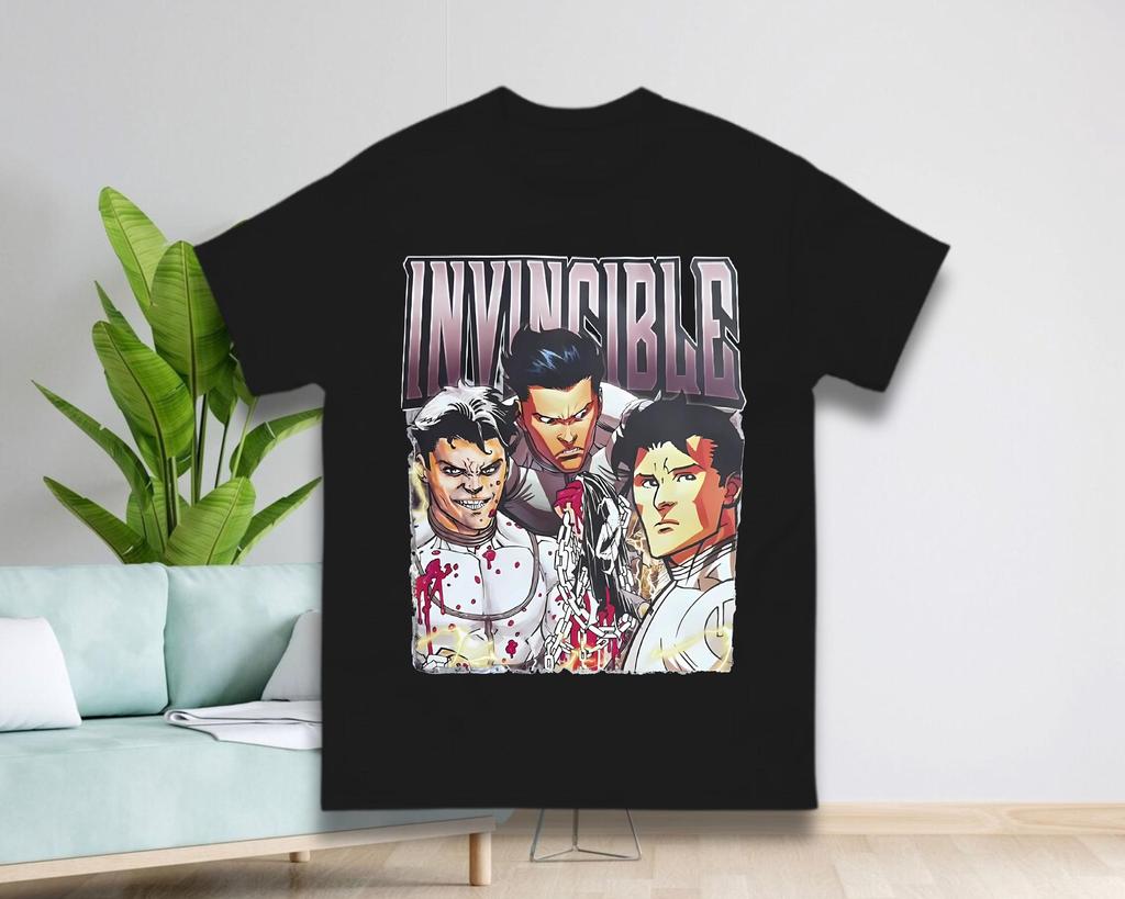 Футболка с рисунком Invincible Universe Футболка Omni-Man Летние топы Футболки для мужчин Новинки Топы Футболки Хлопок Мужская одежда