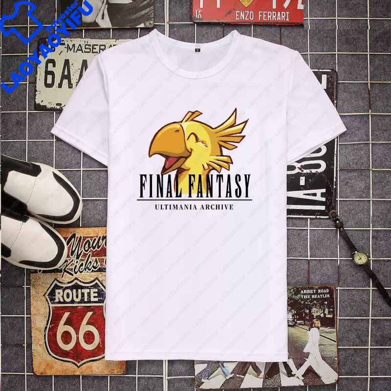 Футболка унисекс Final Fantasy Милая футболка унисекс Мода Игра Облако Страйф Футболка для унисекс Повседневная Бастер Кактус Топы с коротким рукавом