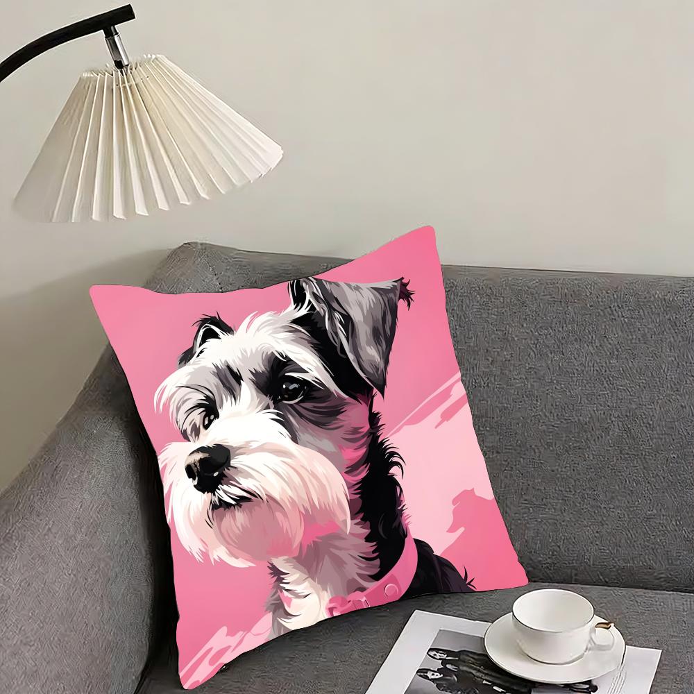 Dog Cute Cushion Cover Pillowcase Ultra Soft Skin Friendly Fabric Cloud Like Comfort  Concealed Zipper