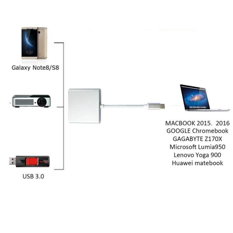 Адаптер для зарядки USB 3.0, совместимый с Type-c на HDMI, концентратор USB 3.1, совместимый с Mac Air Pro
