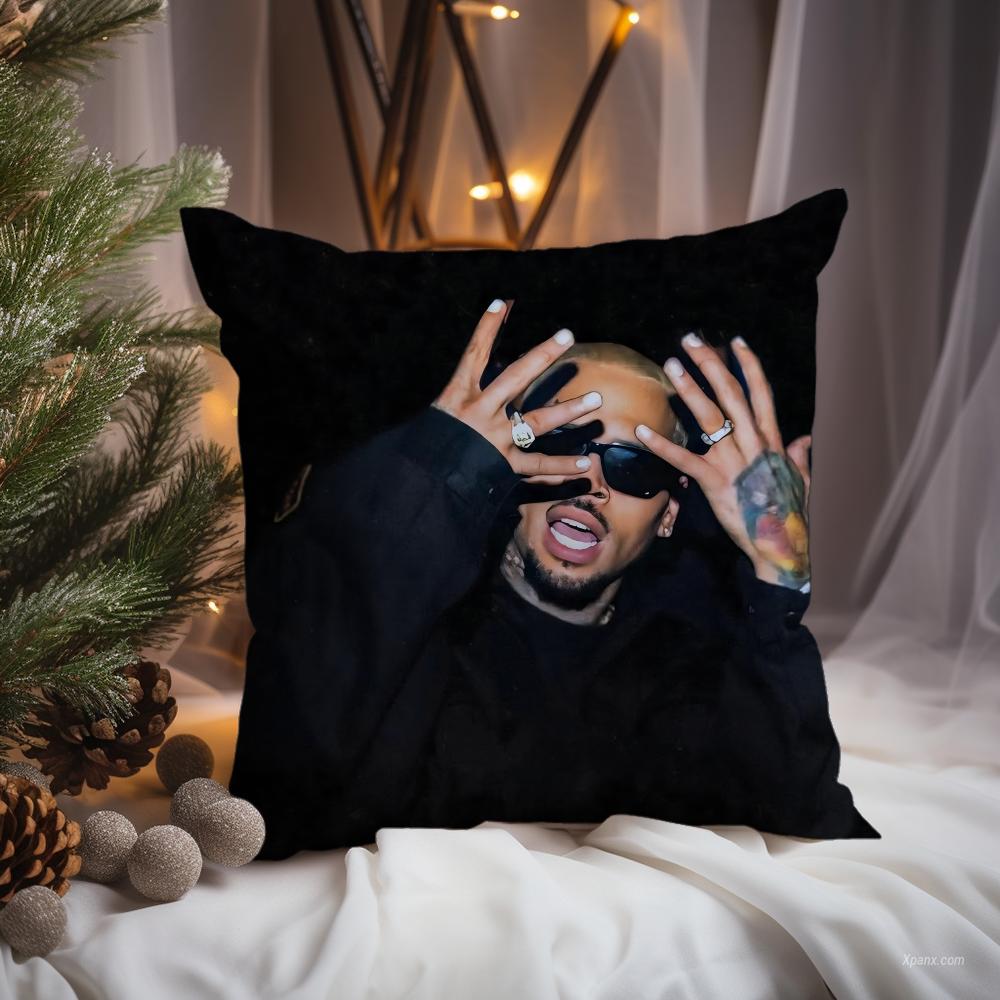 Горячая наволочка C-Chris Brown Cushion Cover Премиум-комфорт Двусторонняя наволочка - Дизайн «Два в одном» для любой комнаты и салона автомобиля