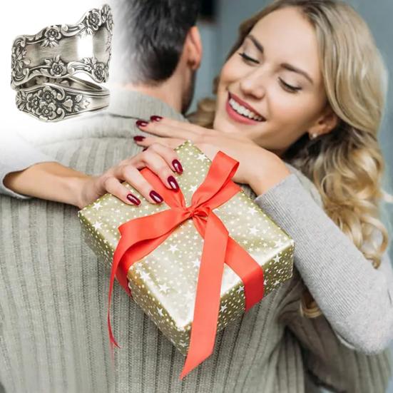 Кольцо для вечеринок с гальваническим покрытием, полированная поверхность, геометрический цветочный узор, неувядающий подарок, регулируемый браслет на палец