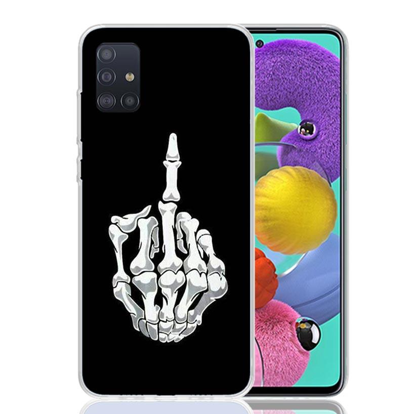 Middle Finger Phone Case For Samsung Galaxy A52 A32 A22 A12 A02S A50S A30S A51 A31 AA71 Note 20 Ultra 10 S10 Plus Galaxy A52 A42