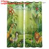 Зоопарк Лес Занавеска Мультяшная Детская 3D Цифровая Печать Занавеска Светоблокировка