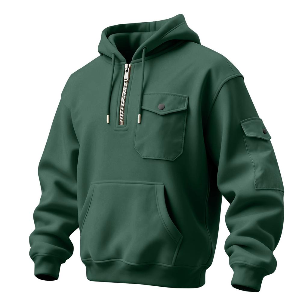 Men's Solid Color Sweatshirt Hoodie Men's Sports Large Size Casual Sweatshirt