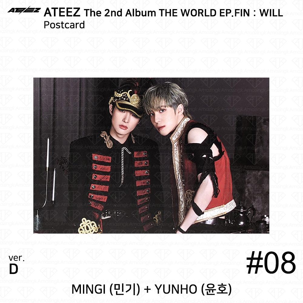 ATEEZ 2-й альбом WORLD EP.FIN WILL Открытка KPOP K-POP