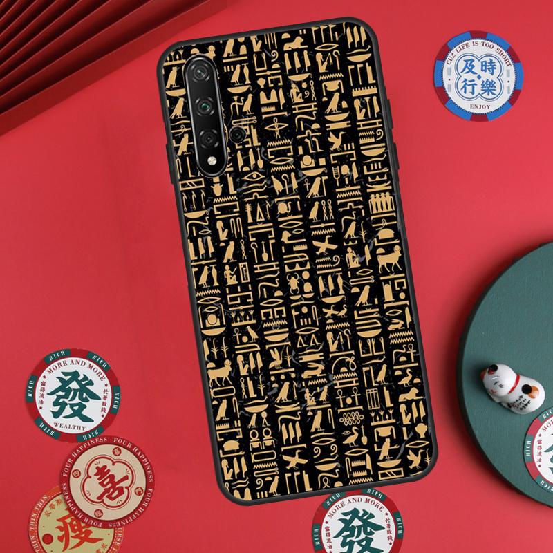 Египетские Иероглифы Символы Для Чехла Huawei Nova 5T 9 10 SE 7i 8i 11i 12i Y73 Y72 Y61 Y91 Y60 Y70 Y90 P20 P30 P40 Lite