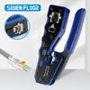 Pass Through Rj45 Crimper Network Tools Cat5 Cat6 8p8c Wire Pliers Ethernet Cable Stripper Cutter Pressing Clamp Tongs Clip Lan