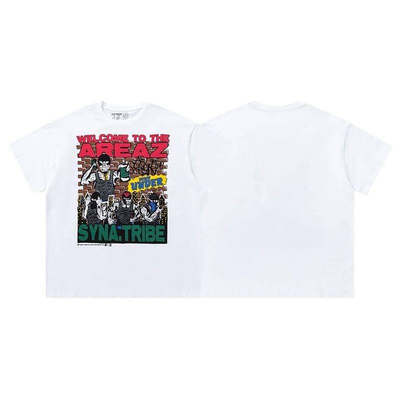 Unisex Cotton Graphic Tee Streetwear Crew Neck Short Sleeve Casual T-Shirt Teens Adults