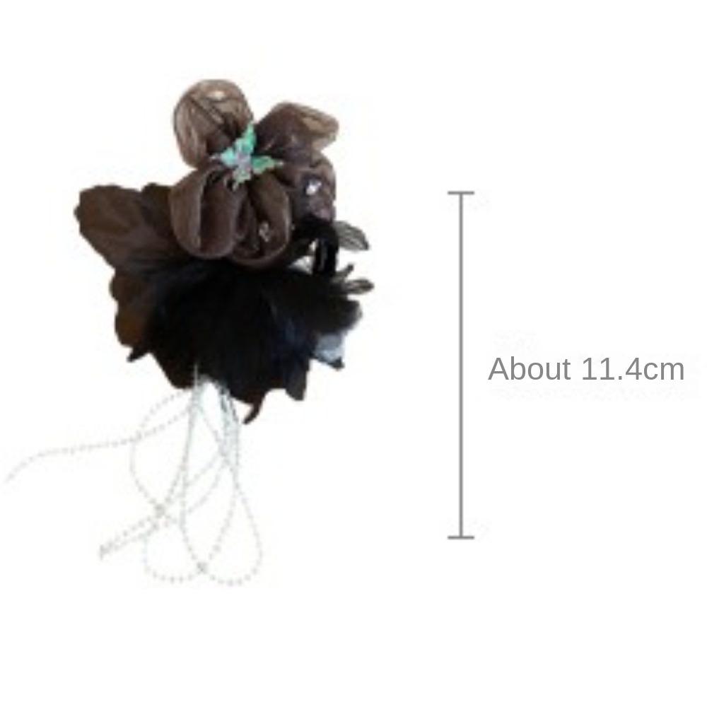 Заколка-краб для волос с цветочным жемчугом, кисточкой, элегантные заколки для волос с крабами, аксессуары для волос