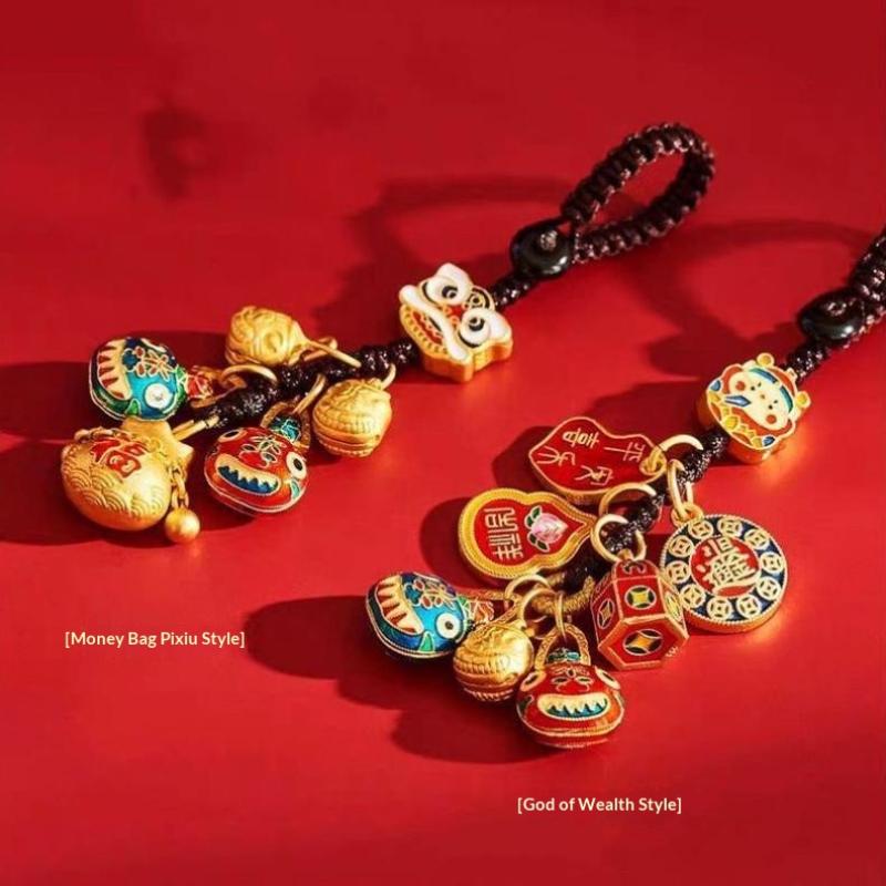 Alloy Fortune Keychain Stylish Accessories for Bags Ideal for Party Favors and Versatility