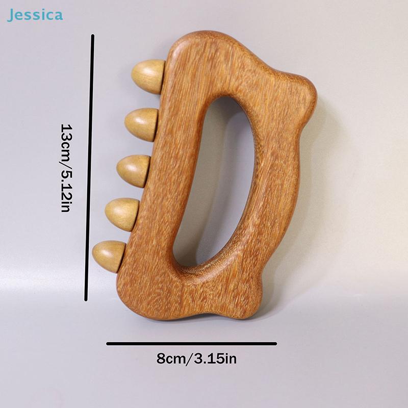 Wooden Handheld Massage Roller - Multi-Point Body Relaxation Tool For Muscles Back  Neck