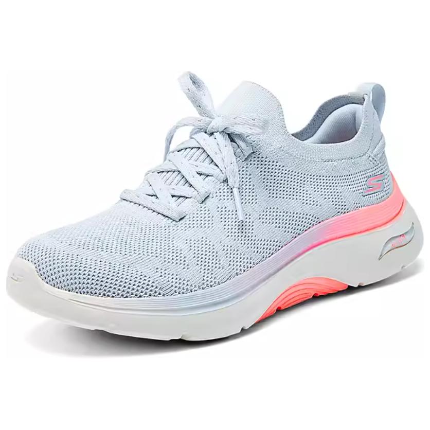 Skechers Go Walk Мягкие Удобные Низкие Повседневные Кроссовки Женские Светло-Серые 125320-GYPK