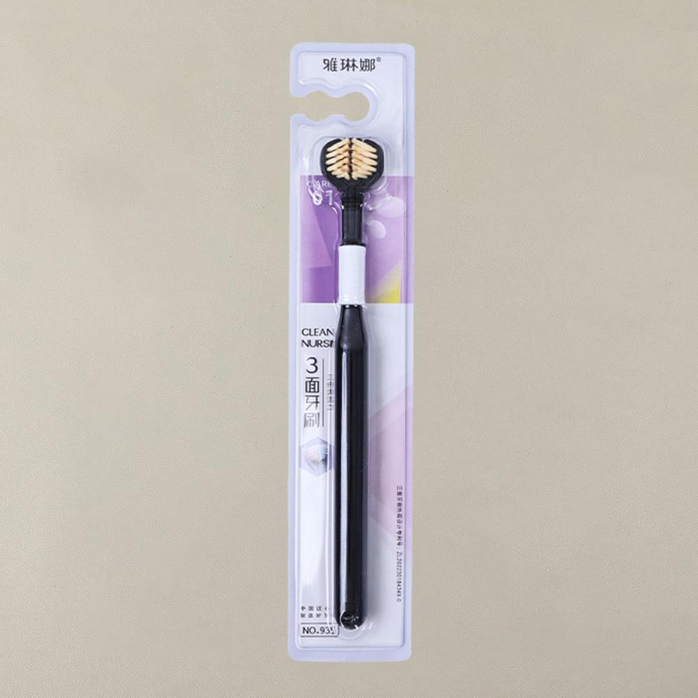 360 Degree Three-sided Soft Bristle Toothbrush Oral Care Safety Toothbrush Teeth Deep Cleaning Portable Travel Dental Oral Care