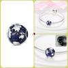 925 Silver Globe Airplane Charm Beads For DIY Bracelet Making Ladies Jewelry 3mm Design