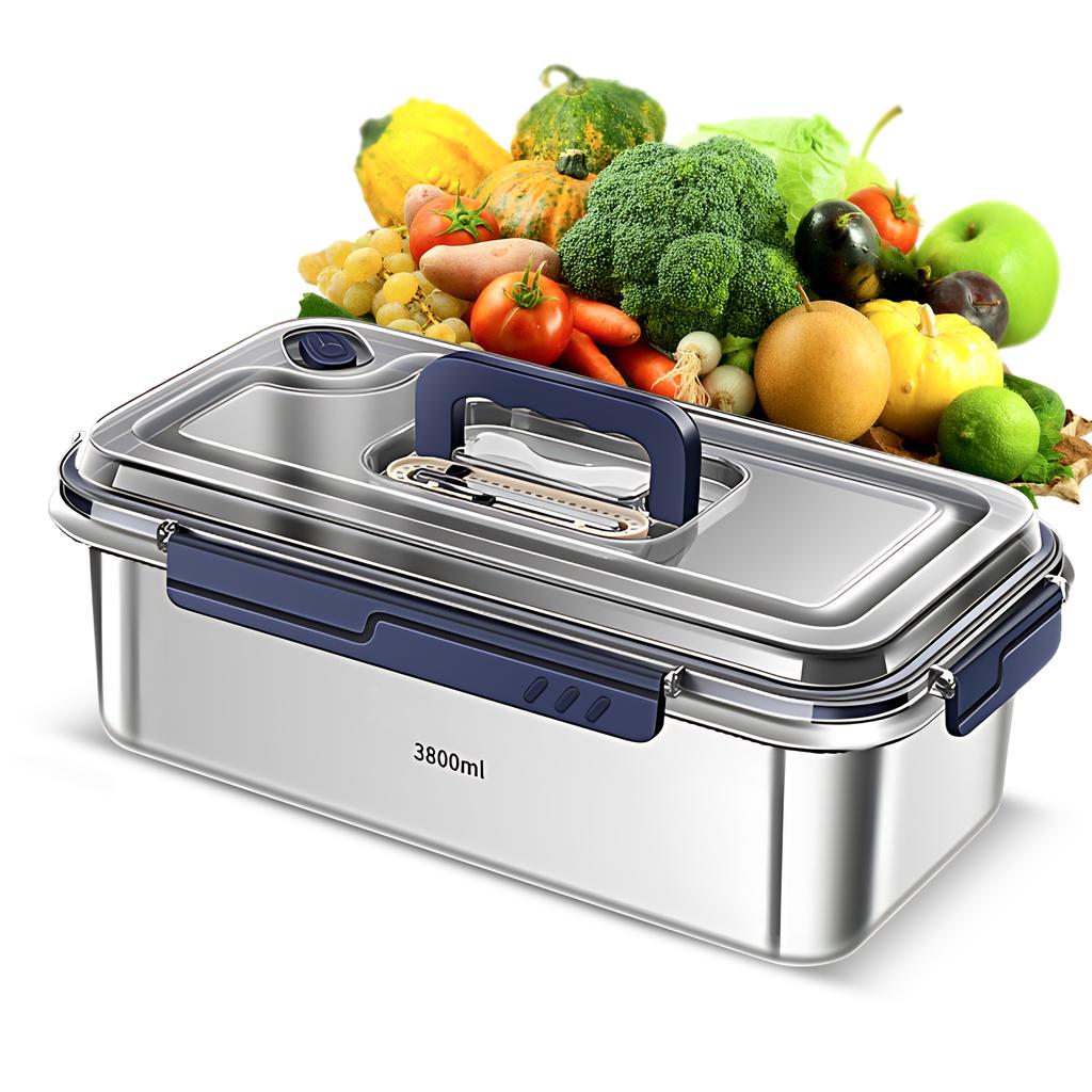 Food Storage Containers with Lids Airtight Food Grade 316 Stainless Steel Large Capacity Leakproof