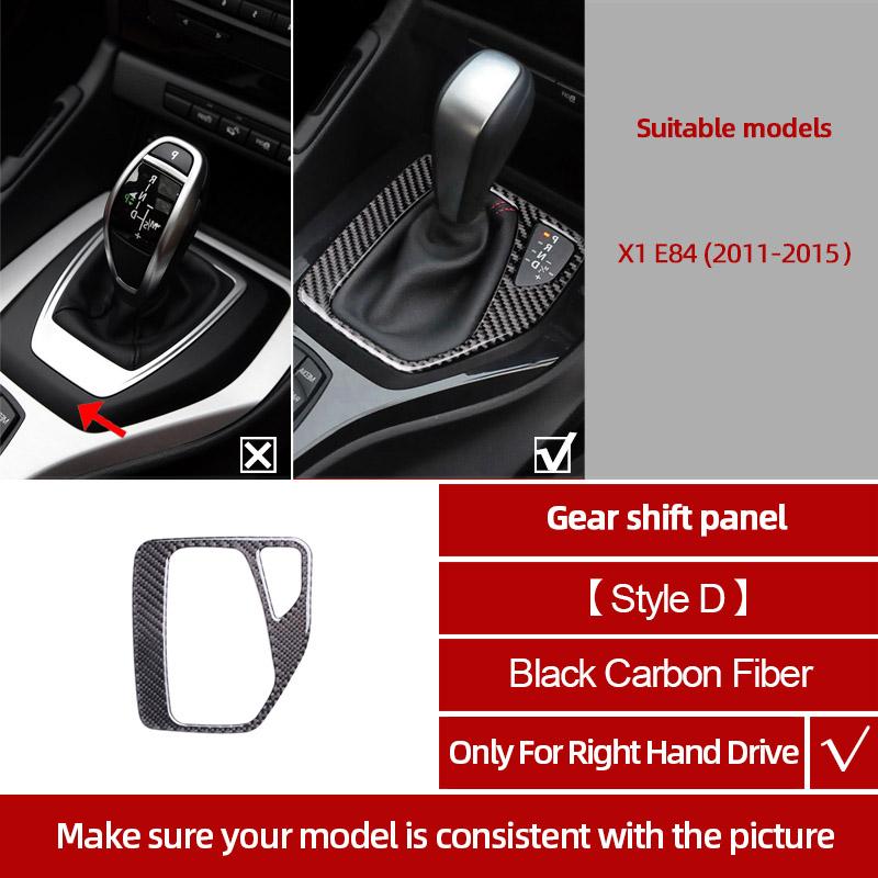 bftws1 For BMW X1 E84 2011-2015 Carbon Fiber Center Console Gear CD Door Panel Trim Sticker Decoration Car Interior Tuning Accessories