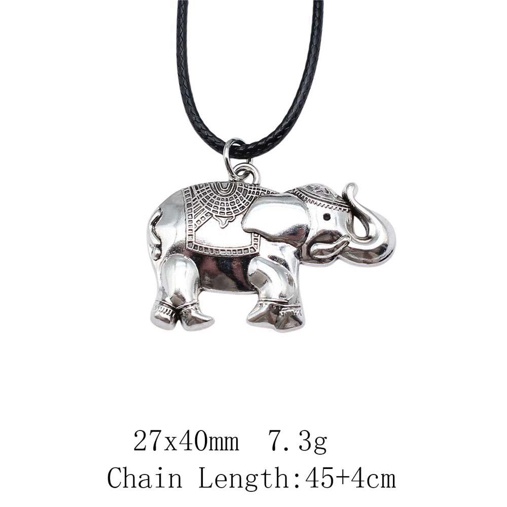Новинки Чокеры Ожерелья Для Женщин Ожерелье С Слоном И Лошадью Кожаная Цепочка 45см Сувенирные Подвески На Шею