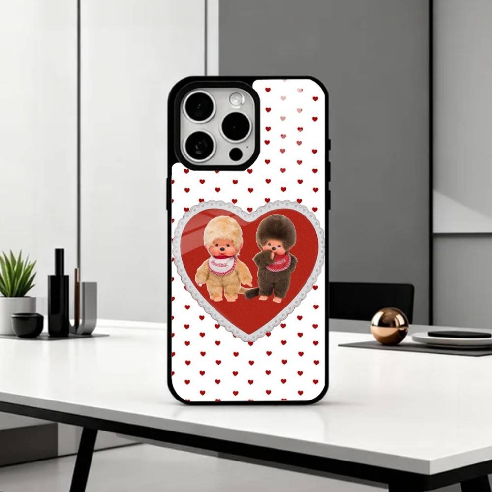 Плюшевая кукла M-Monchhichis Чехол для телефона для iPhone 17, 16, 15, 14, 13, 12, 11 Plus, Pro Max Магнитный для беспроводной зарядки Magsafe