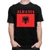 Custom Fashion Albania Flag T Shirts Men ShortSleeve Tshirts Casual Tee Tops Pure Cotton Oversized Tshirts Gift