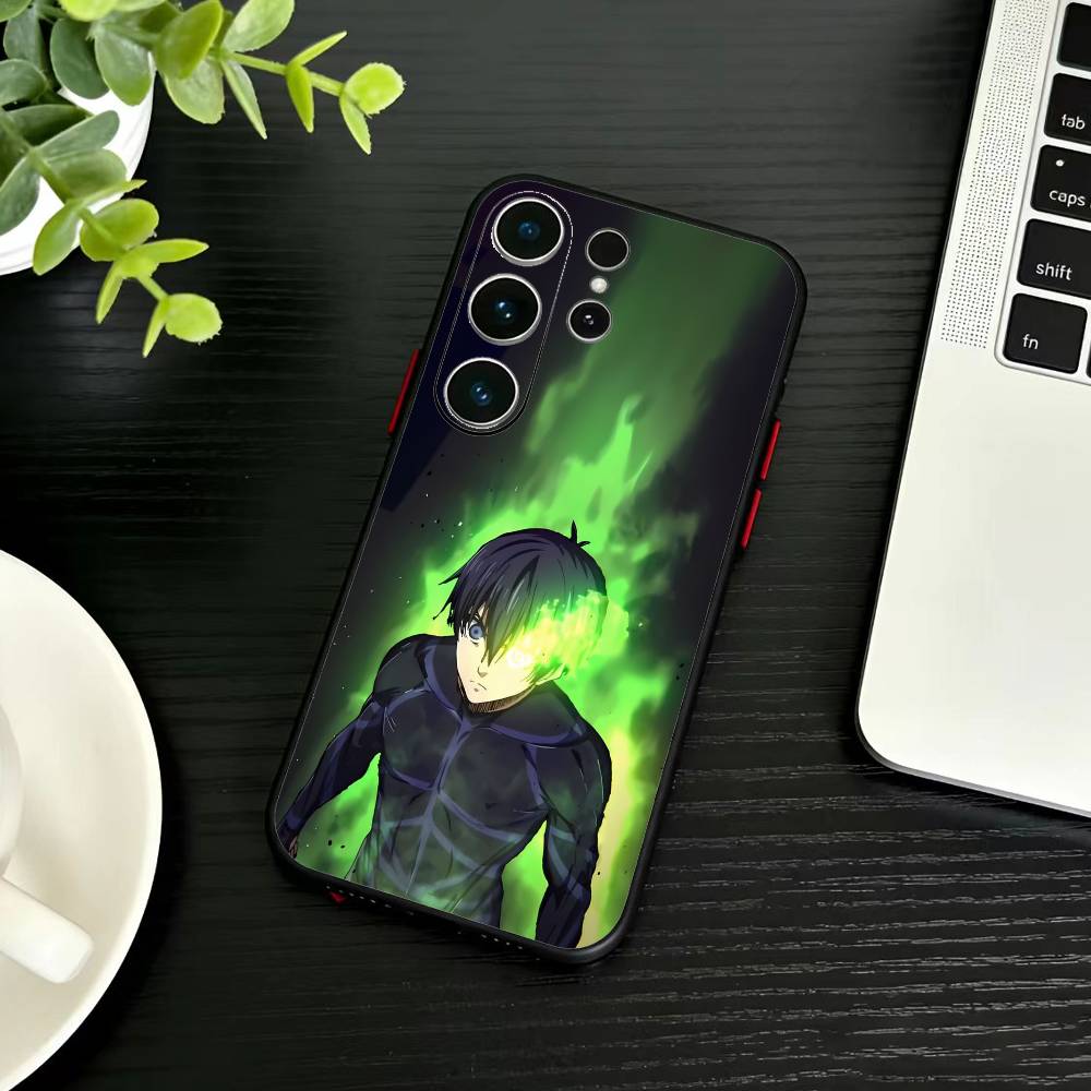 Аниме Трент B-Синий L-Замок Чехол для Телефона Для Samsung S26,S25,S24,S23,S22,S21,S20,Ultra,Plus,FE Черный Мягкий Чехол