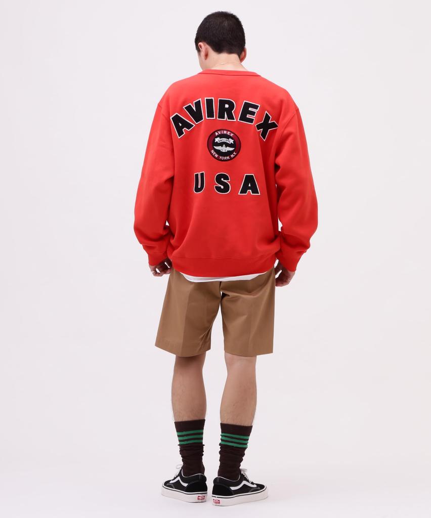 VARSITY LOGO CREW NECK Свитшот с логотипом и круглым вырезом 2XL 150 Оранжевый [Avirex] СВИТЕР/Varsity 783-3932007 Мужской