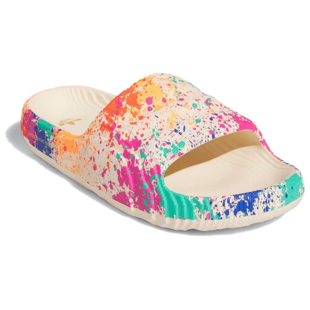 Adidas Кроссовки Adilette 22 Slide Sand Strata Paint Splatter унисекс кремовые полусолнечно-желтые IF1439