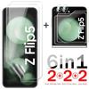 6 In 1 (2+2+2)[ For Samsung Galaxy Z Flip 6 5 Screen Protector] Flexible TPU Film + Small Screen Protector Soft Film + Camera Lens Soft Film