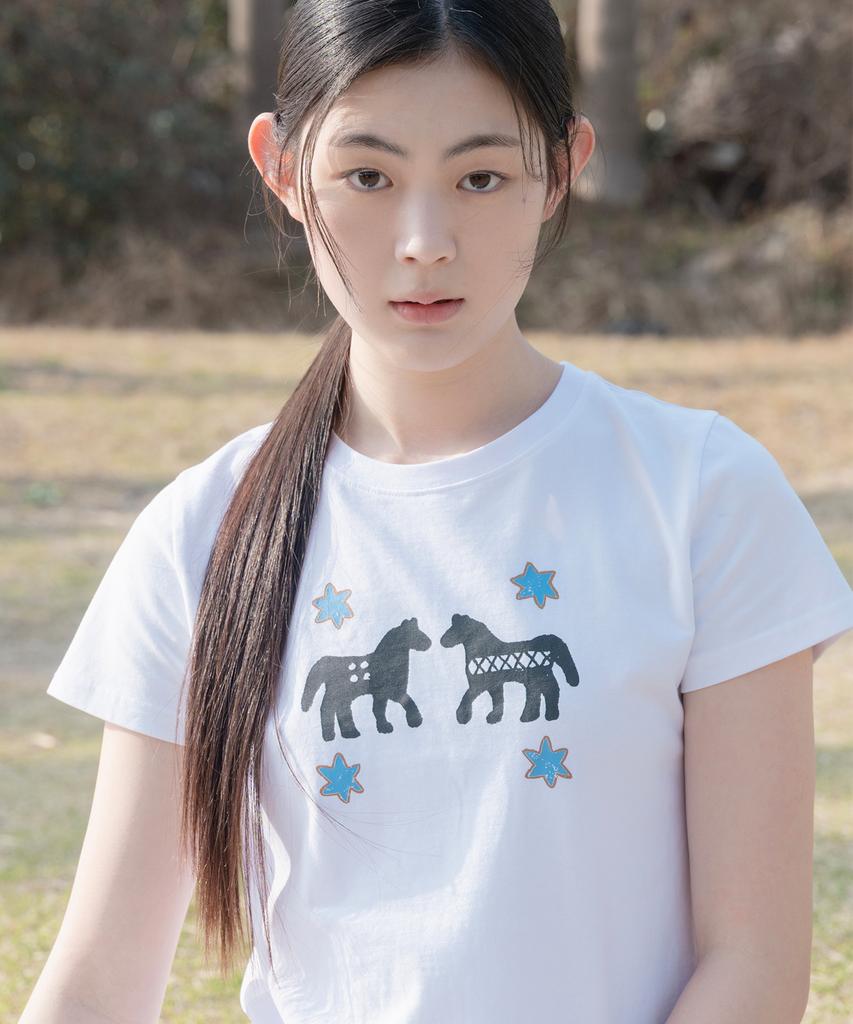Укороченная футболка Ohesio Twin Pony, Белый